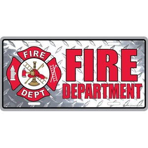 FIRE DEPARTMENT LOGO LICENSE PLATE