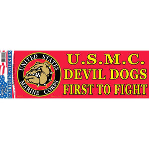 US MARINE CORPS,DEVIL DOGS BUMPER STICKER