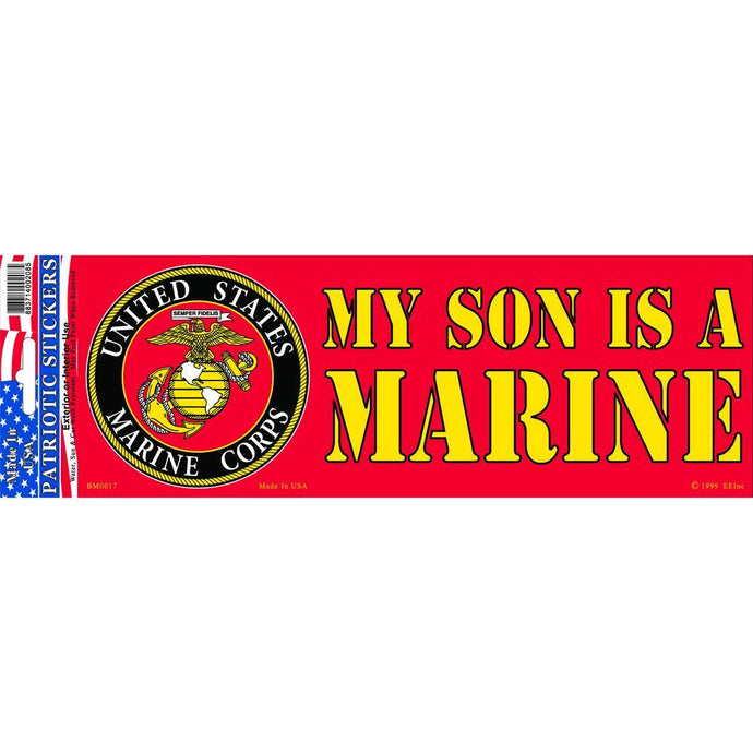 US MARINE CORPS, MY SON BUMPER STICKER