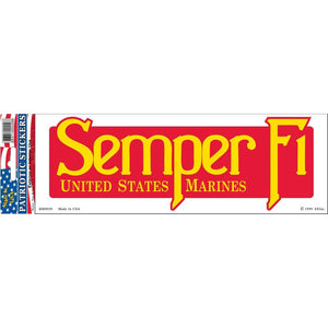 US MARINE CORPS, SEMPER FI BUMPER STICKER