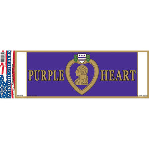 PURPLE HEART BUMPER STICKER