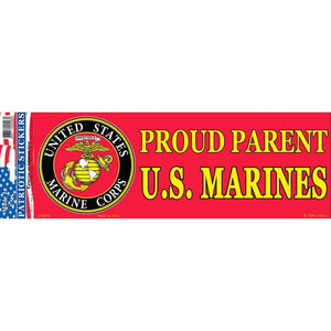 US MARINE CORPS, PROUD PARENT BUMPER STICKER