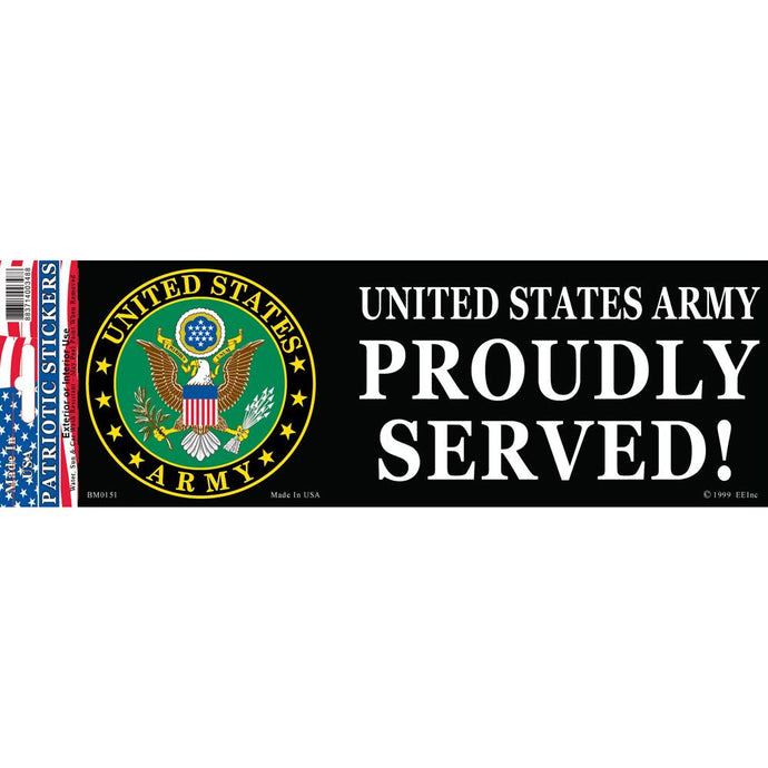 ARMY SYMBOL, PROUD BUMPER STICKER