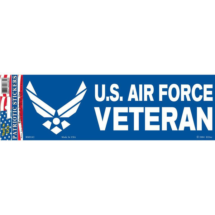 US AIR FORCE SYMBOL, VETERAN BUMPER STICKER