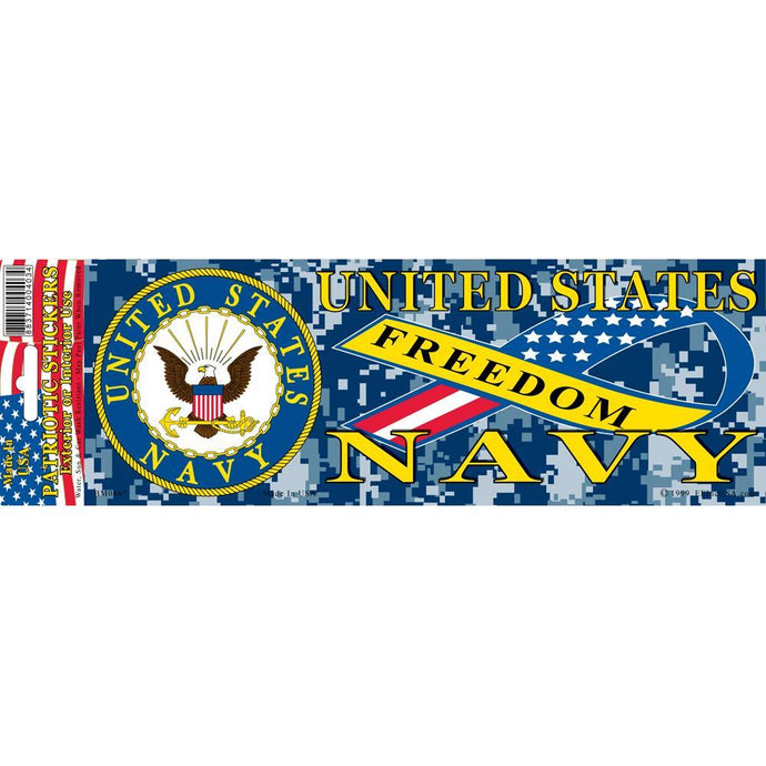 US NAVY LOGO, FREEDOM BUMPER STICKER