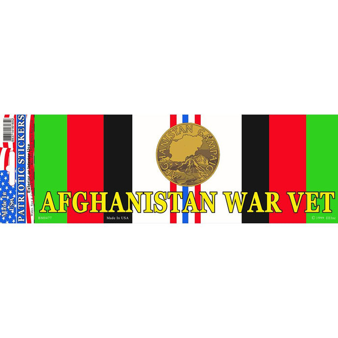 AFGHAN  WAR, SVC RIBBON BUMPER STICKER