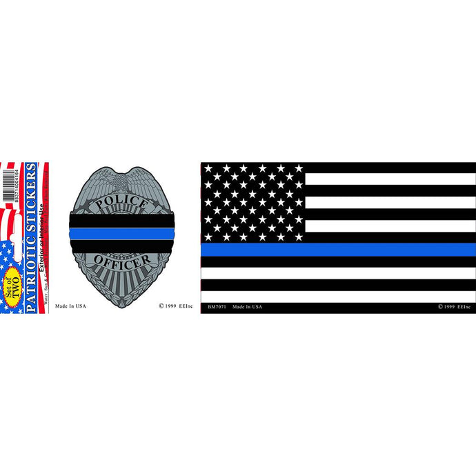 POLICE, BLUE LINE HONOR BUMPER STICKER