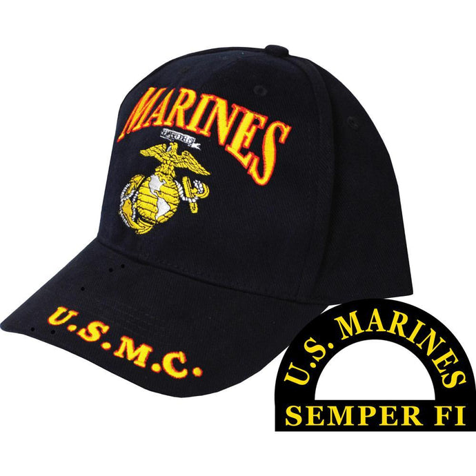 US MARINE CORPS LOGO, MARINES HAT