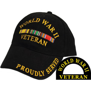 WWII VET, SVC RIBBON HAT