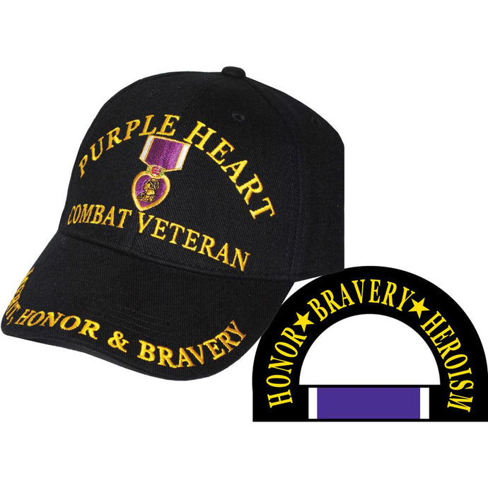 PURPLE HEART, COMBAT VET HAT