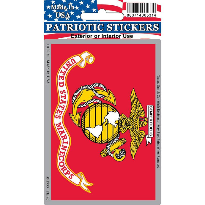 US MARINE CORPS LOGO, BANNER STICKER