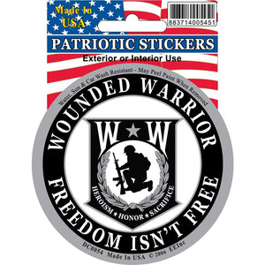 WOUNDED WARRIOR ROUND STICKER