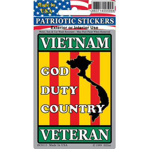 VIETNAM, VETERAN STICKER