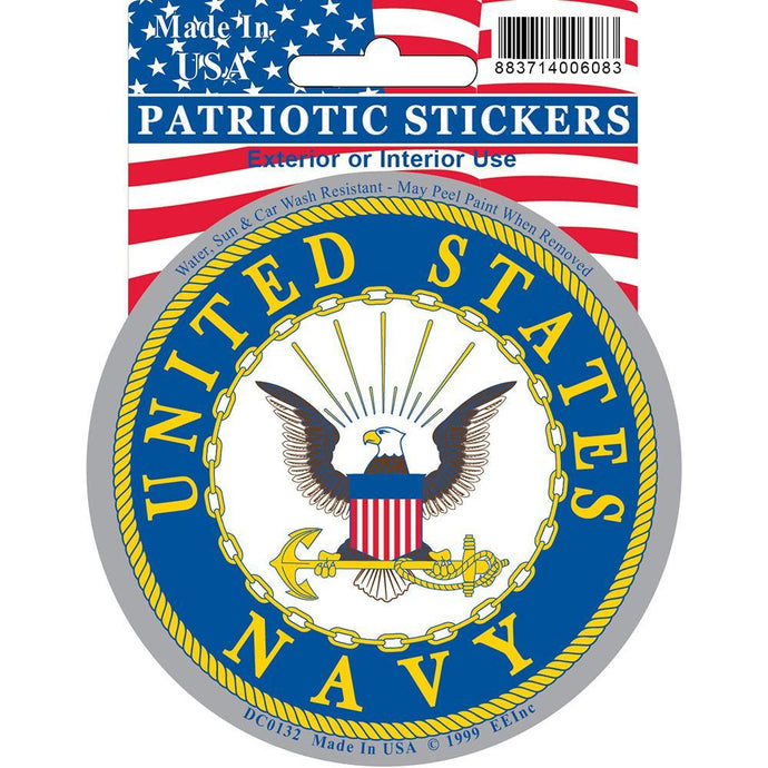 US NAVY LOGO ROUND STICKER