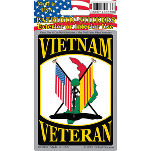 VIETNAM VETERAN, FLAGS STICKER
