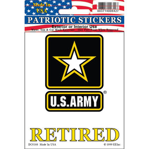 ARMY LOGO, RETIRED STICKER