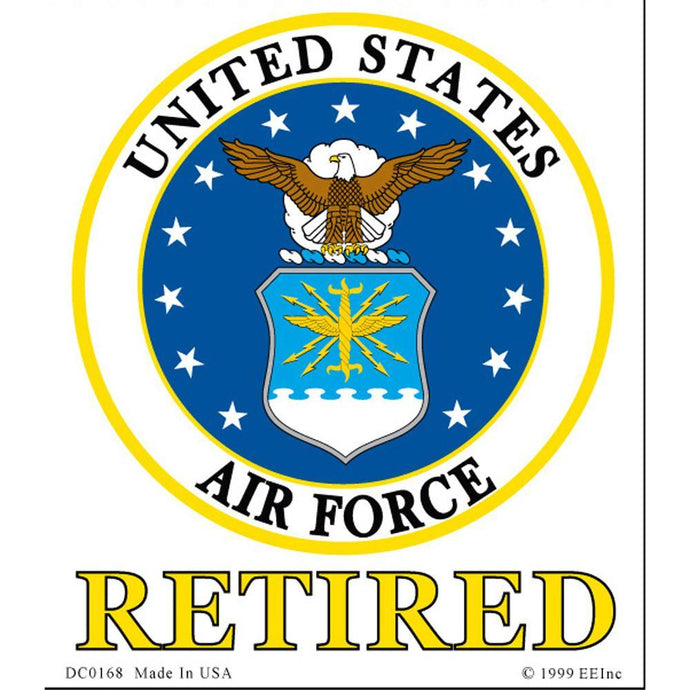 US AIR FORCE EMBLEM, RETIRED STICKER