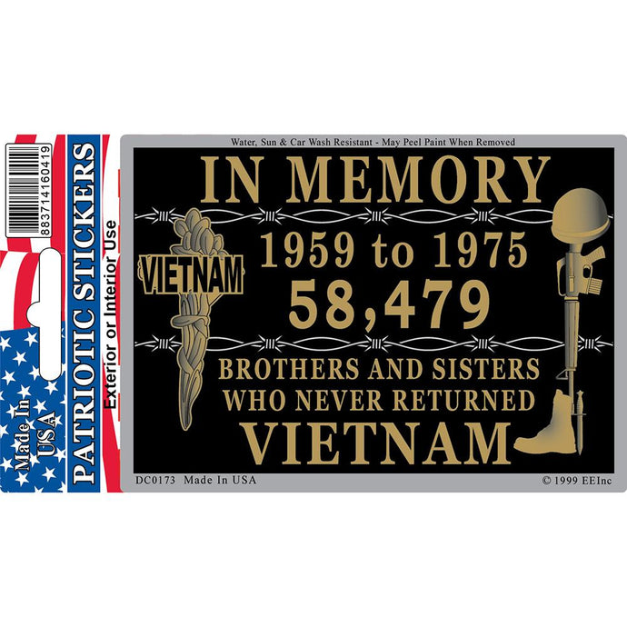 VIETNAM, IN MEMORY STICKER