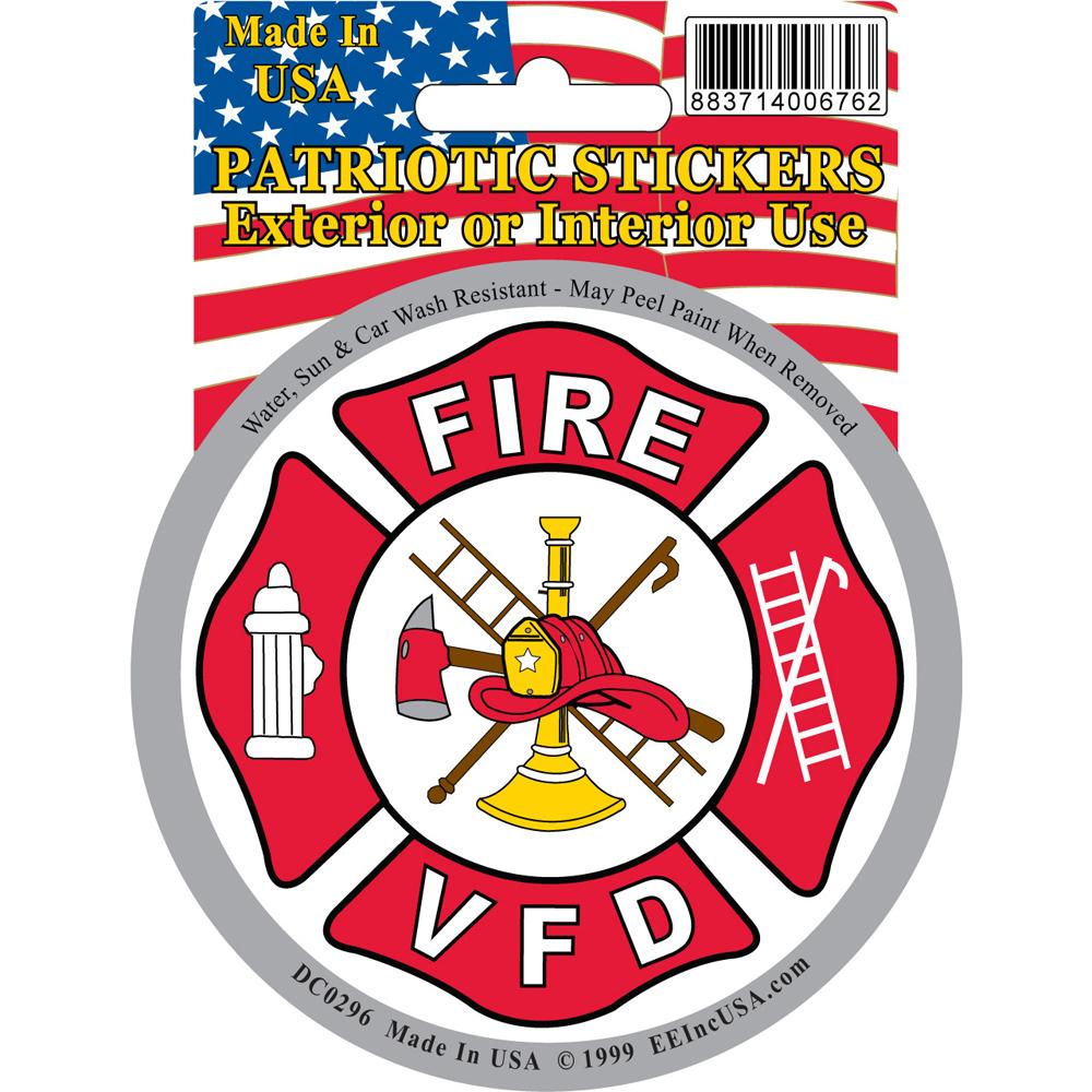 FIRE, VFD STICKER – PATRIOTIC CENTRAL
