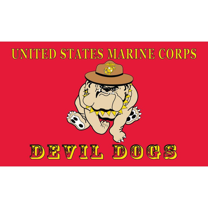 US MARINE CORPS DEVIL DOG FLAG