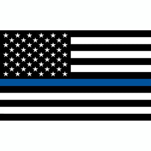 POLICE, THIN BLUE LINE FLAG