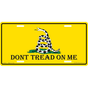 DON'T TREAD ON ME LICENSE PLATE