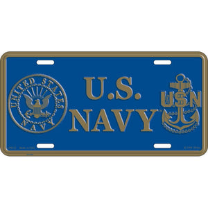 US NAVY LOGO LICENSE PLATE