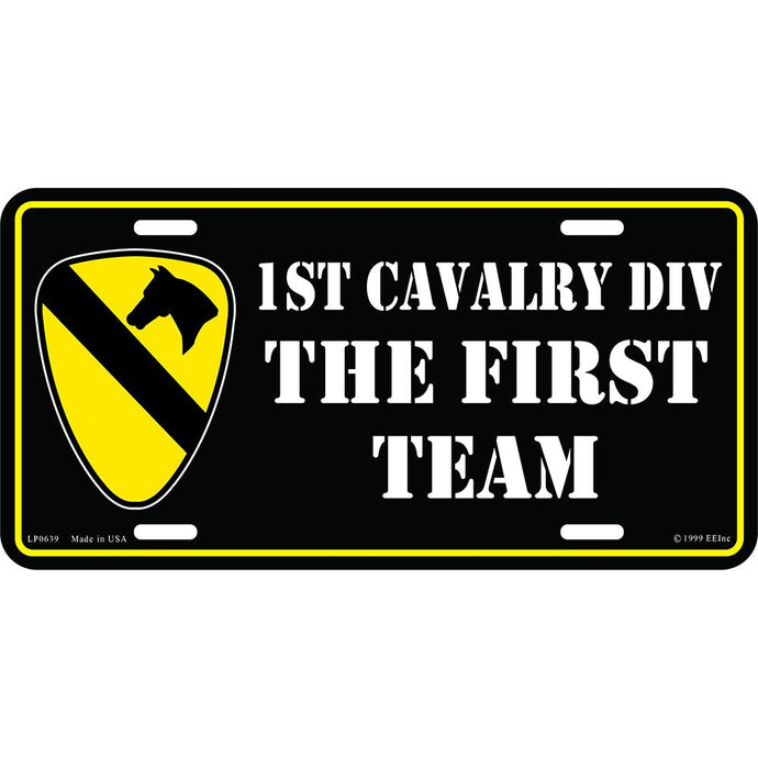 ARMY 1ST CAVALRY DIV LICENSE PLATE