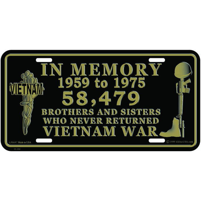 VIETNAM, IN MEMORY LICENSE PLATE