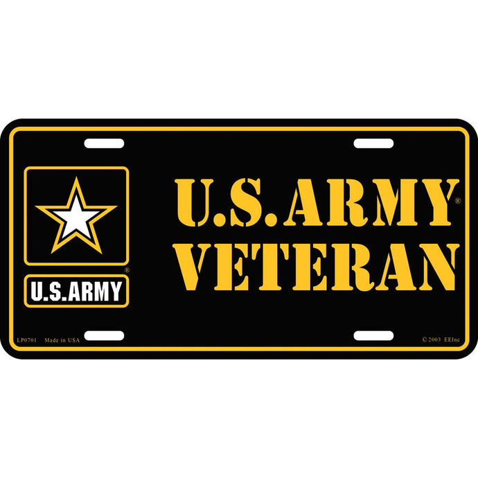 ARMY LOGO, VETERAN LICENSE PLATE
