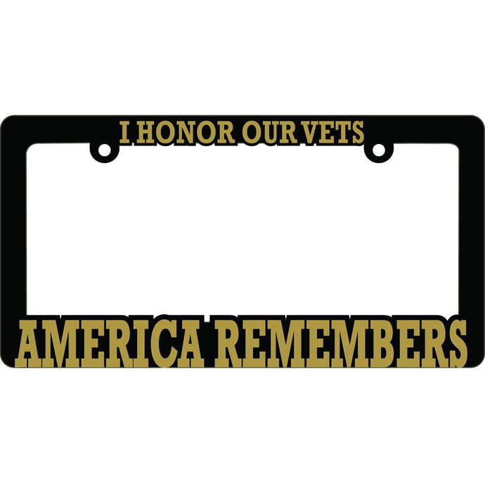 AMERICA REMEMBERS LICENSE PLATE FRAME