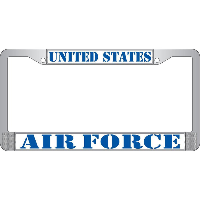 US AIR FORCE CHROME LICENSE PLATE FRAME