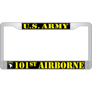 ARMY 101ST CHROME LICENSE PLATE FRAME