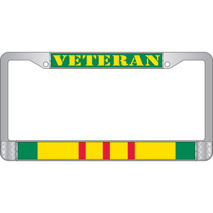 VIETNAM SVC VETERAN CHROME LICENSE PLATE FRAME