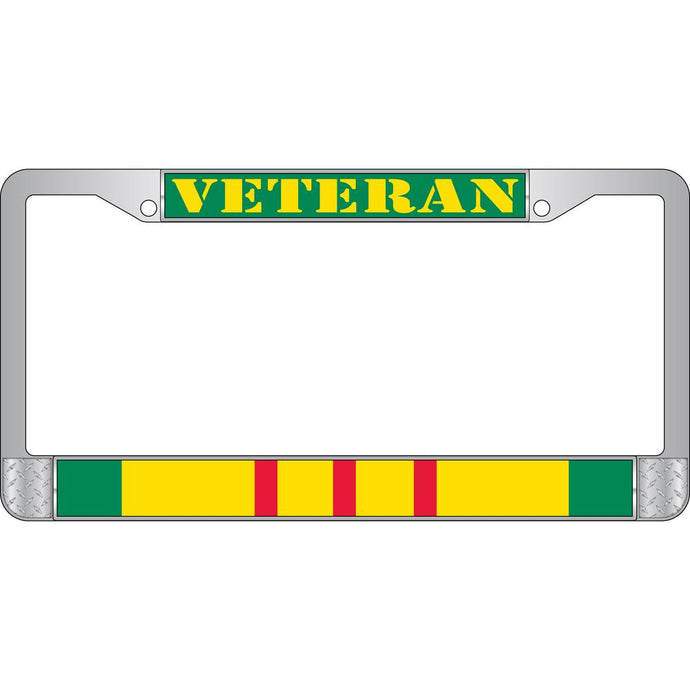 VIETNAM SVC VETERAN CHROME LICENSE PLATE FRAME