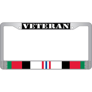 ENDUR, FREEDOM, VET CHROME LICENSE PLATE FRAME