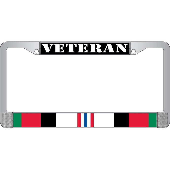 ENDUR, FREEDOM, VET CHROME LICENSE PLATE FRAME