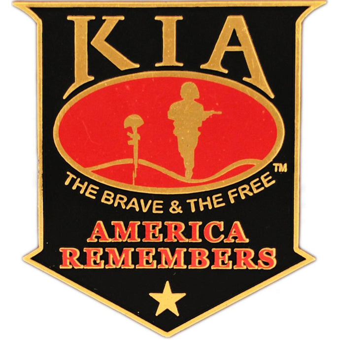 KIA KILLED IN ACTION, HONOR SHIELD MAGNET
