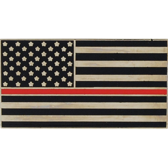 FIRE, RED LINE, HONOR FLAG HAT PIN