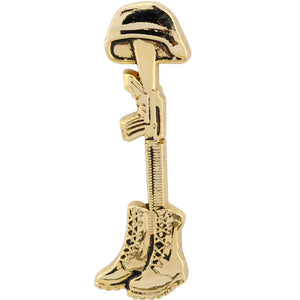 MEMORIAL, RIFLE AND BOOTS HAT PIN