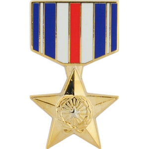 SILVER STAR, MEDAL HAT PIN