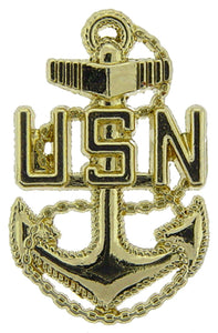 US NAVY, CHIEF PET. OFF. BAS HAT PIN