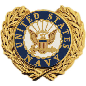 US NAVY LOGO, WREATH HAT PIN