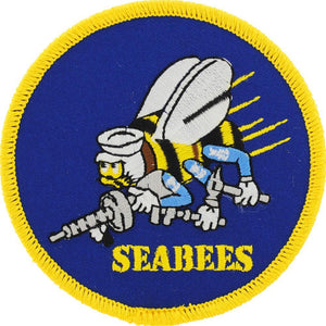 US NAVY, SEABEES, GOLD PATCH