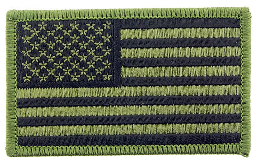 USA FLAG, GREEN PATCH – PATRIOTIC CENTRAL