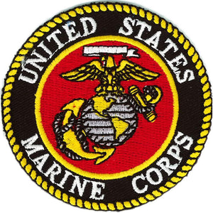 US MARINE CORPS LOGO GRAY PATCH
