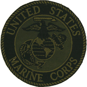 US MARINE CORPS LOGO GREEN PATCH