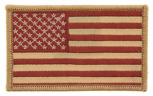 USA FLAG, BROWN PATCH
