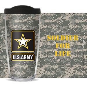 US ARMY CAMO THERMAL 16oz CUP W/ LID