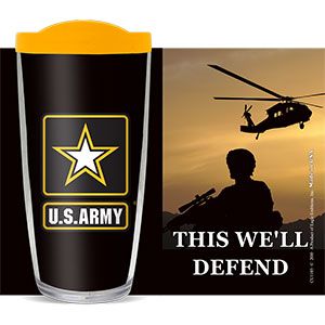 US ARMY THIS WE'LL DEFEND THERMAL 16oz CUP W/ LID